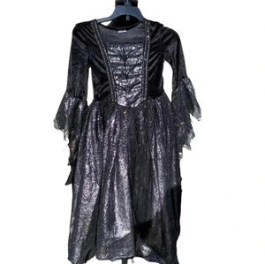 Spirit Costume Girls Dress Black and Silver Size Small